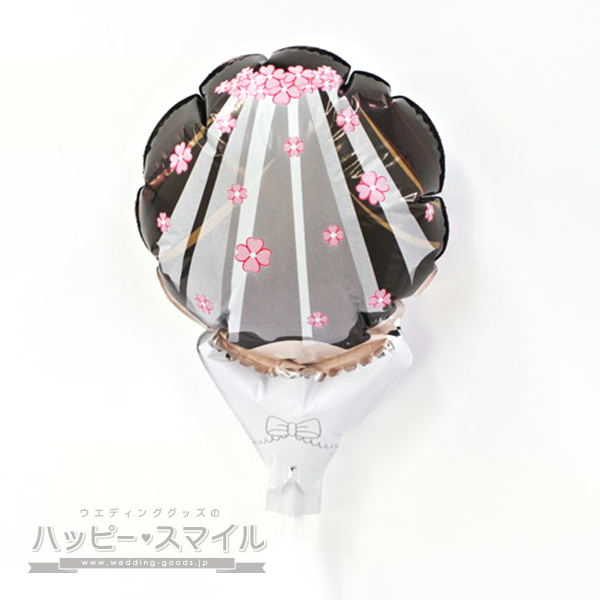▲アップライトバルーン【新婦ドレス】後ろ