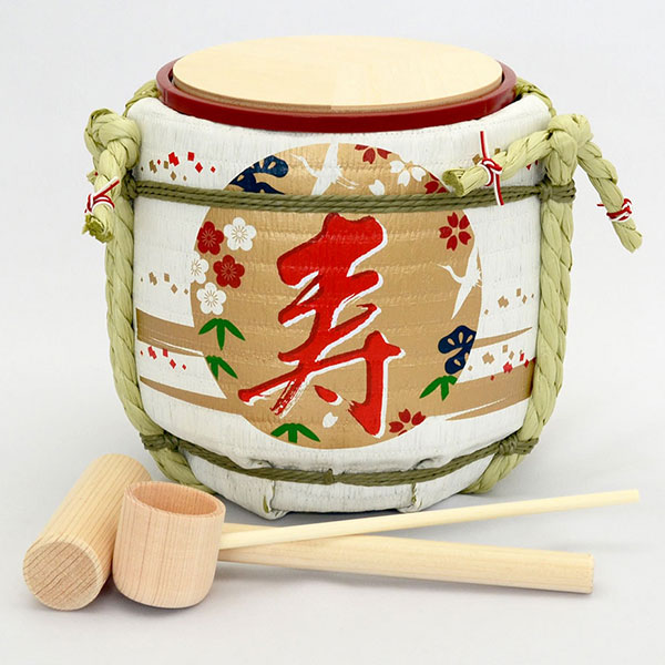 プチ鏡開きセット 寿（飛び鶴）