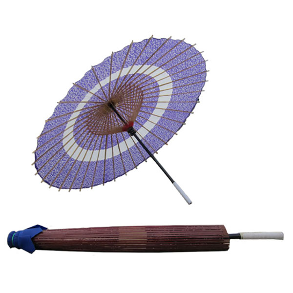 蛇の目傘 花輪:青