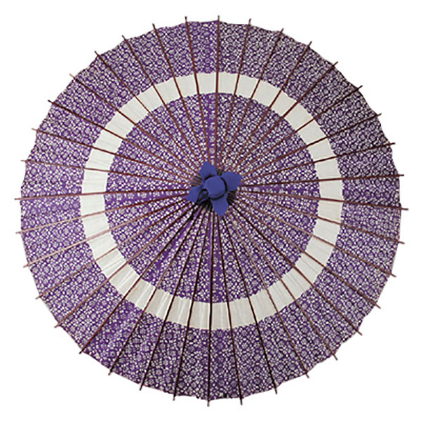 蛇の目傘 花輪:青